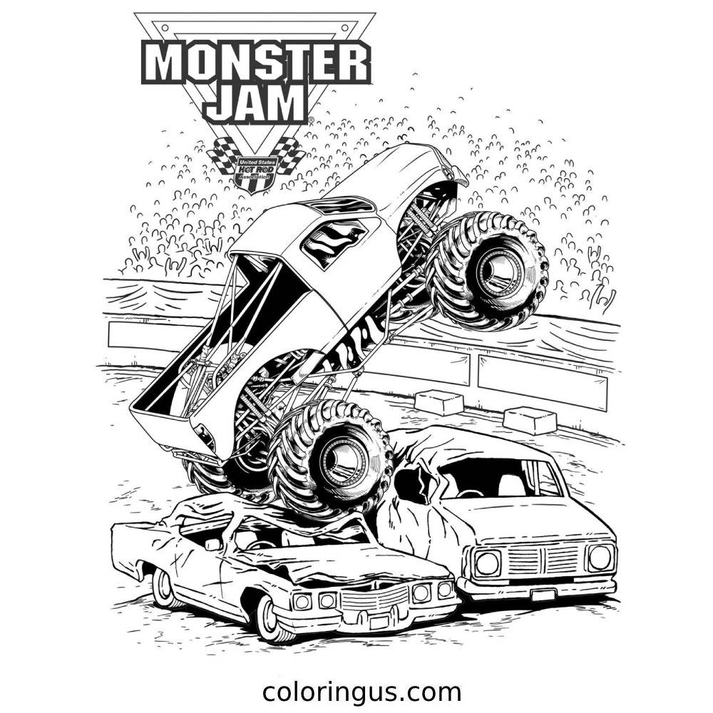 Mohawk Warrior Monster Jam Coloring Page Coloringus Mohawk Warrior Monster Jam Coloring Page Coloringus