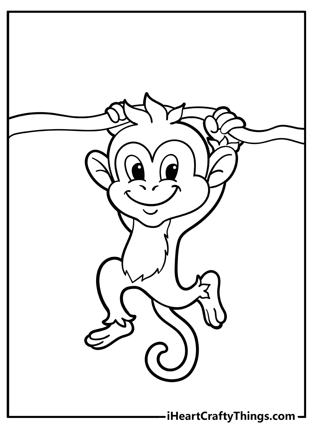 Mokey Coloring Page Mokey Coloring Page