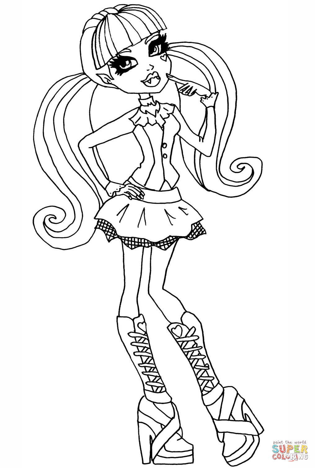 Monster High Draculaura Coloring Page Free Printable Coloring Pages Monster High Draculaura Coloring Page Free Printable Coloring Pages