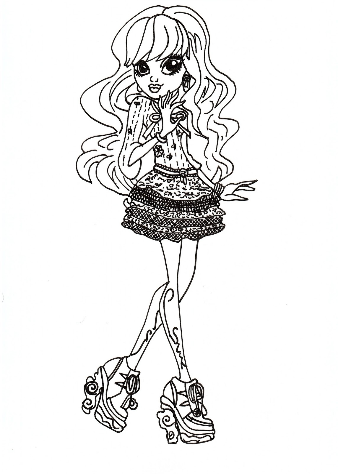 Monster High Lagoona Blue Coloring Pages Monster High Lagoona Blue Coloring Pages
