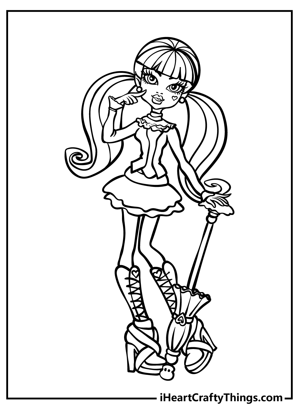 Monster High Valentine Coloring Pages Monster High Valentine Coloring Pages