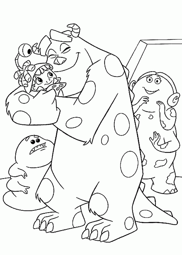 Monsters Inc Coloring Pages For Kids Monsters Inc Coloring Pages For Kids