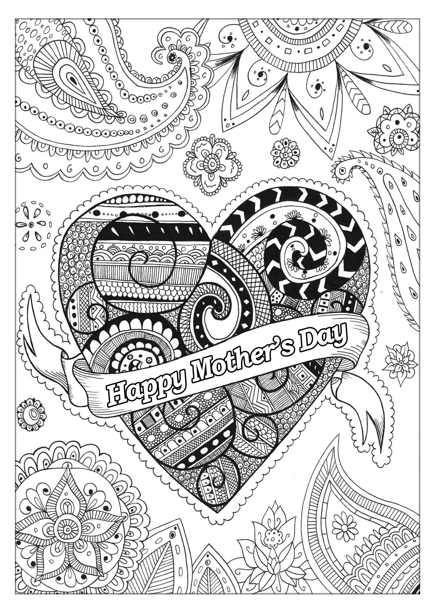 Mother S Day 2 Mother S Day Adult Coloring Pages Mother S Day 2 Mother S Day Adult Coloring Pages