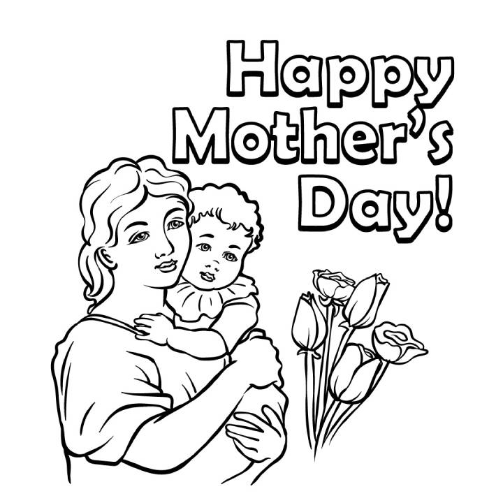 Mother S Day Coloring Pages Easy Coloring Ideas For Best Mom