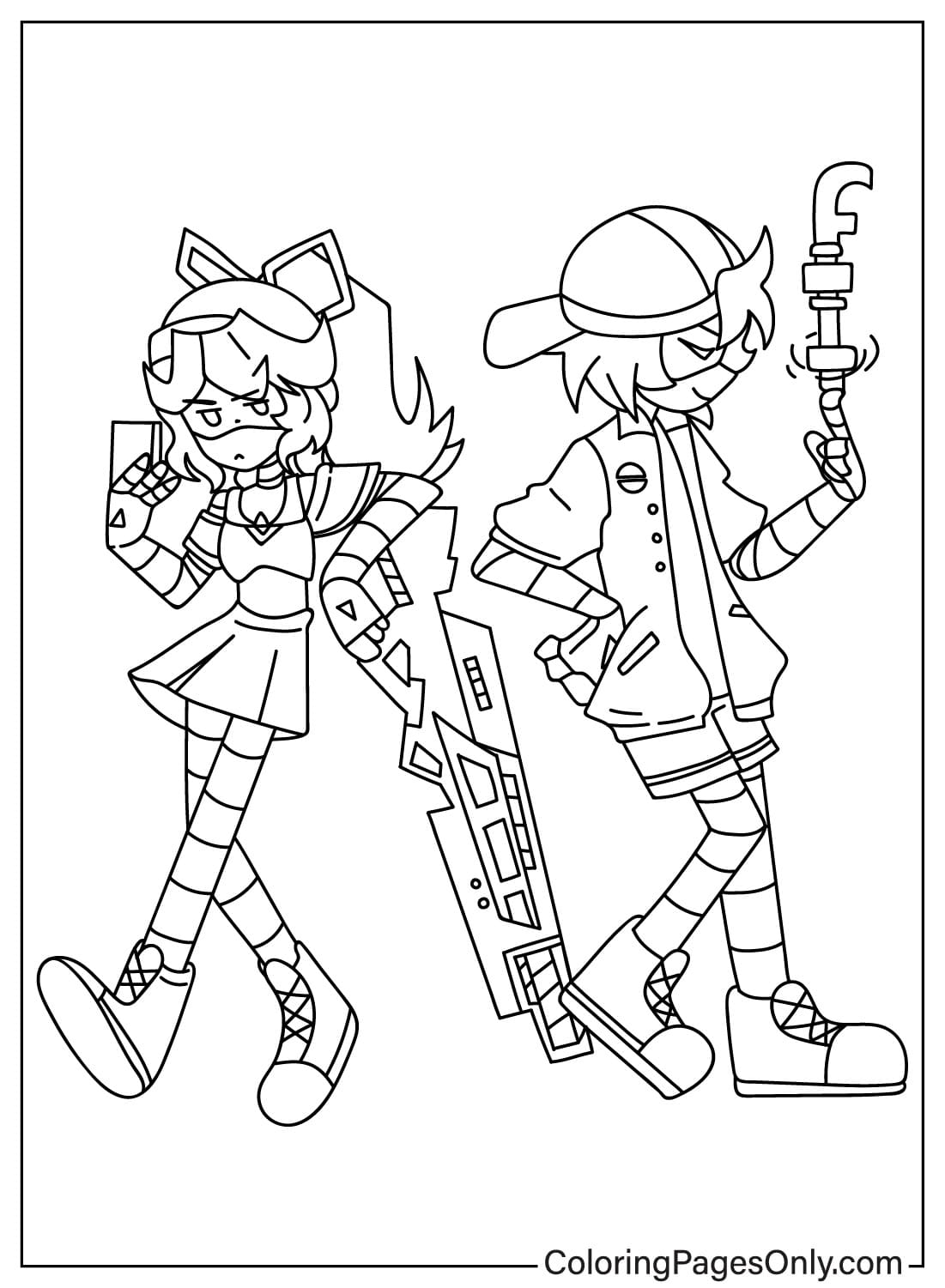 Murder Drones Thad And Lizzy Free Printable Coloring Pages Murder Drones Thad And Lizzy Free Printable Coloring Pages