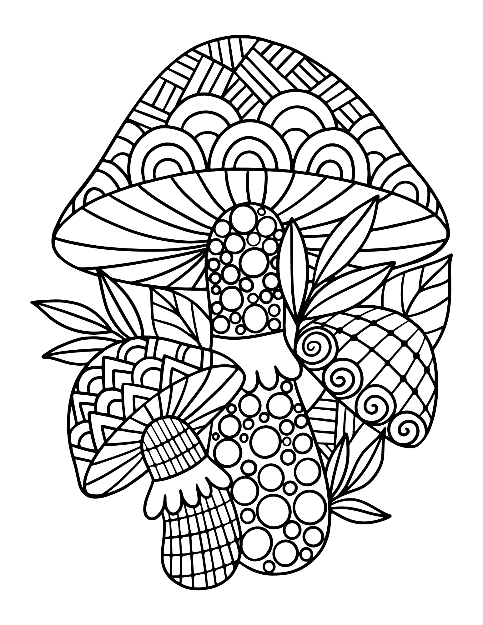 Mushroom Coloring Pages Mushroom Coloring Pages