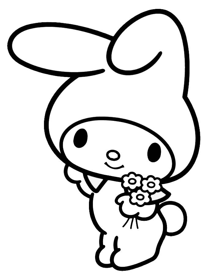 My Melody Sanrio Coloring Page My Melody Sanrio Coloring Page