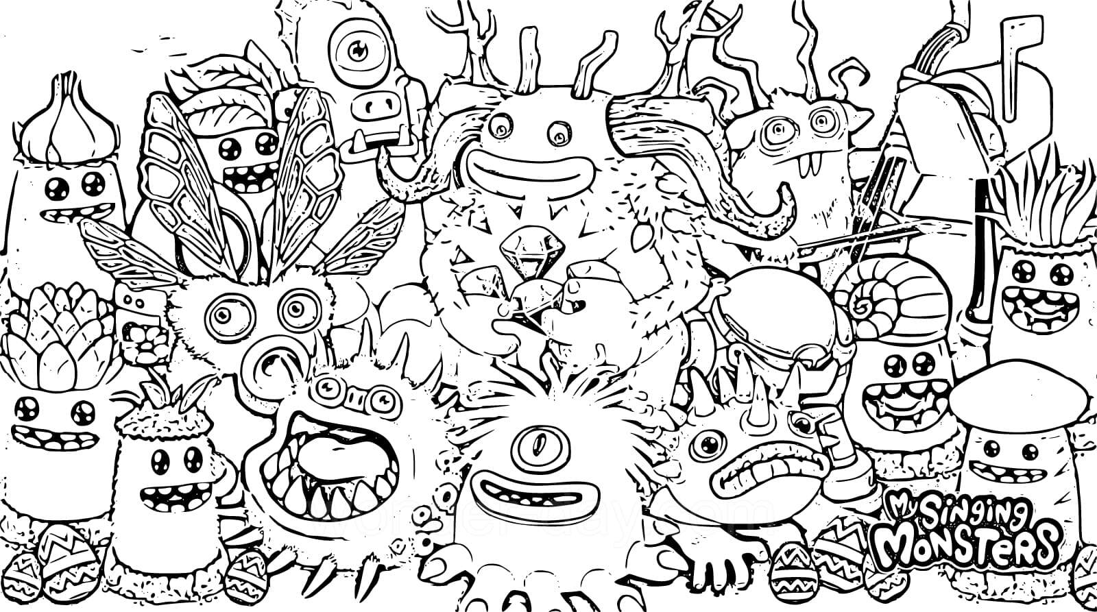 My Singing Monsters Coloring Pages Printable