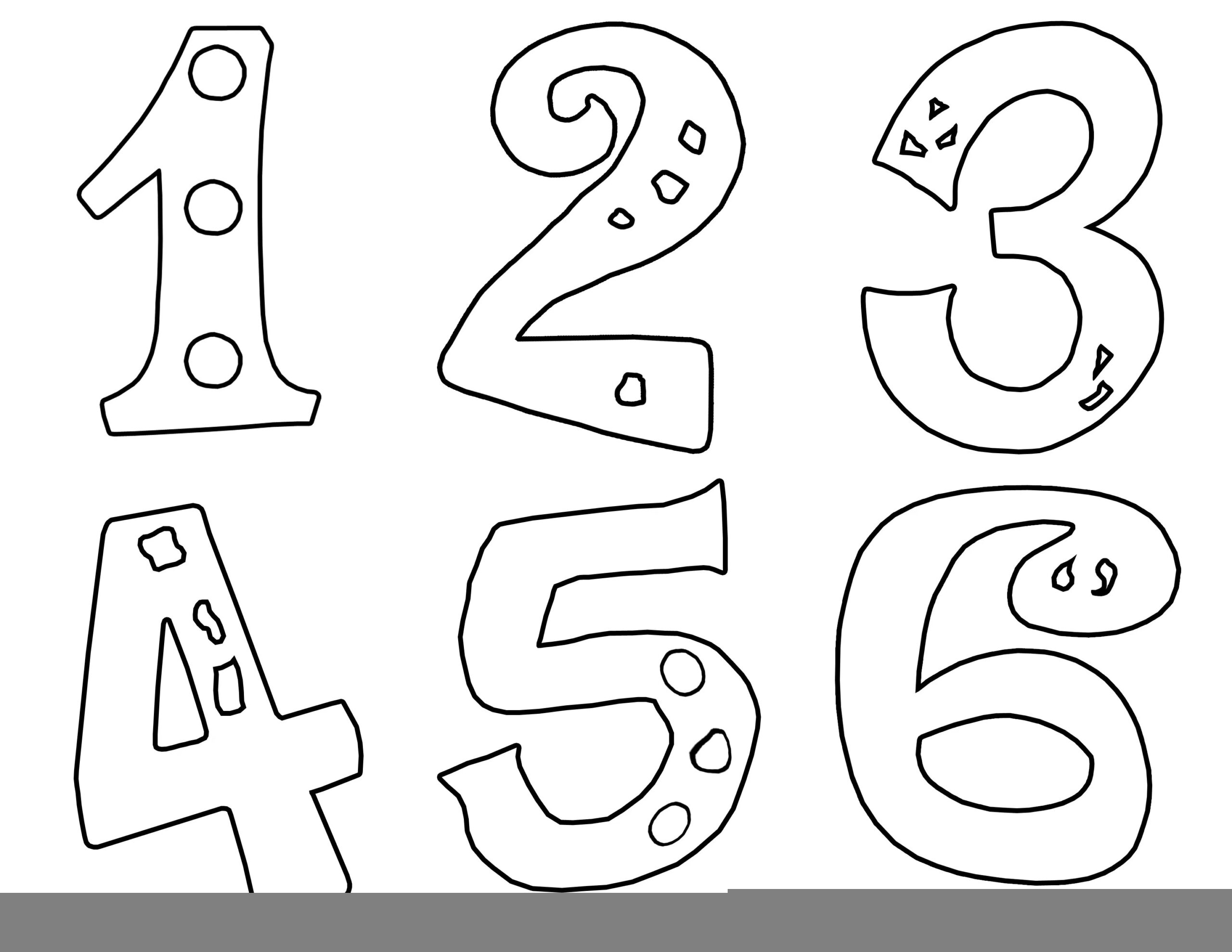 Printable Number Coloring Pages 1-10