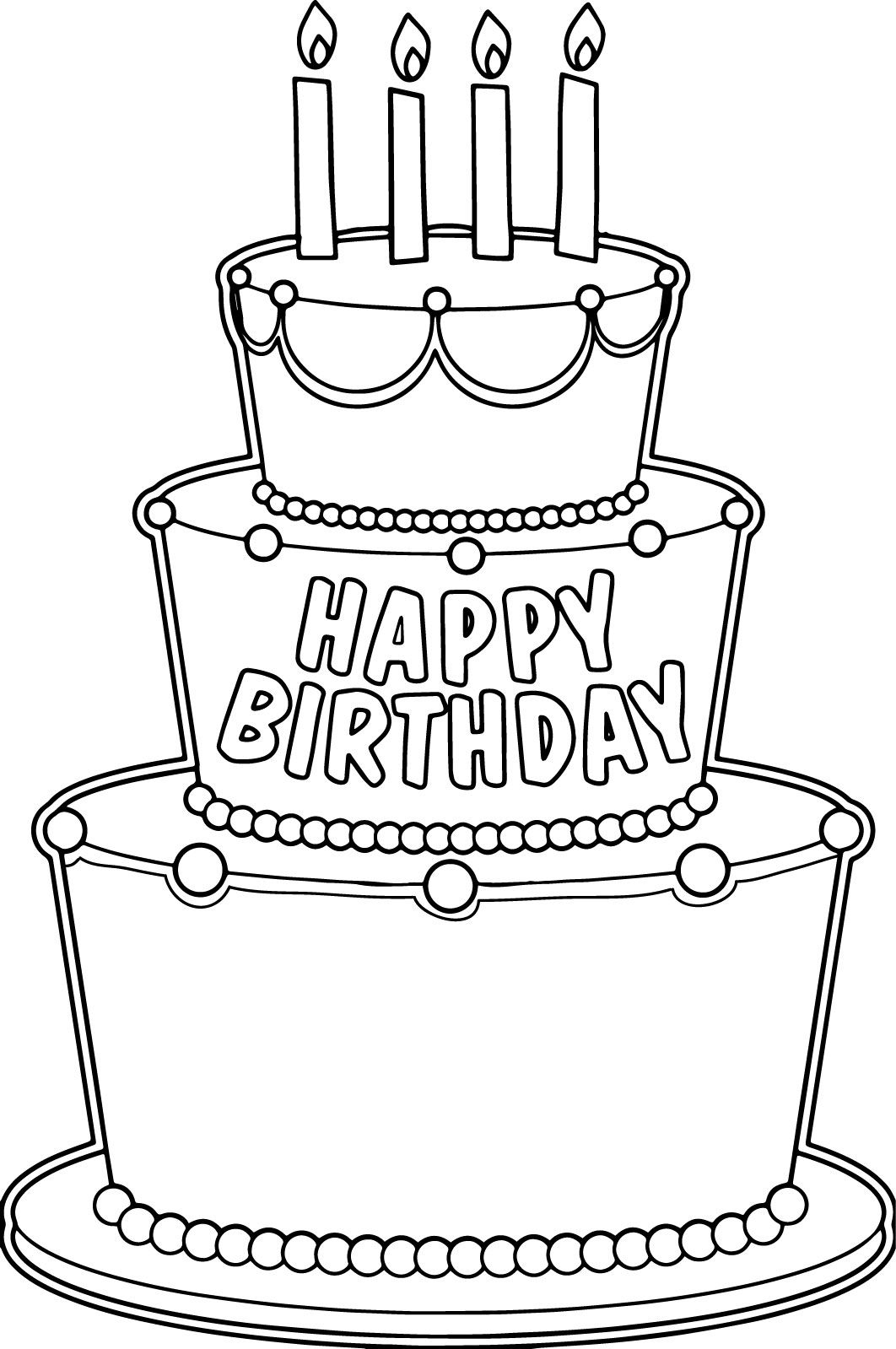 Nice Big Birthday Cake Coloring Page Cupcake Coloring Pages Happy Nice Big Birthday Cake Coloring Page Cupcake Coloring Pages Happy