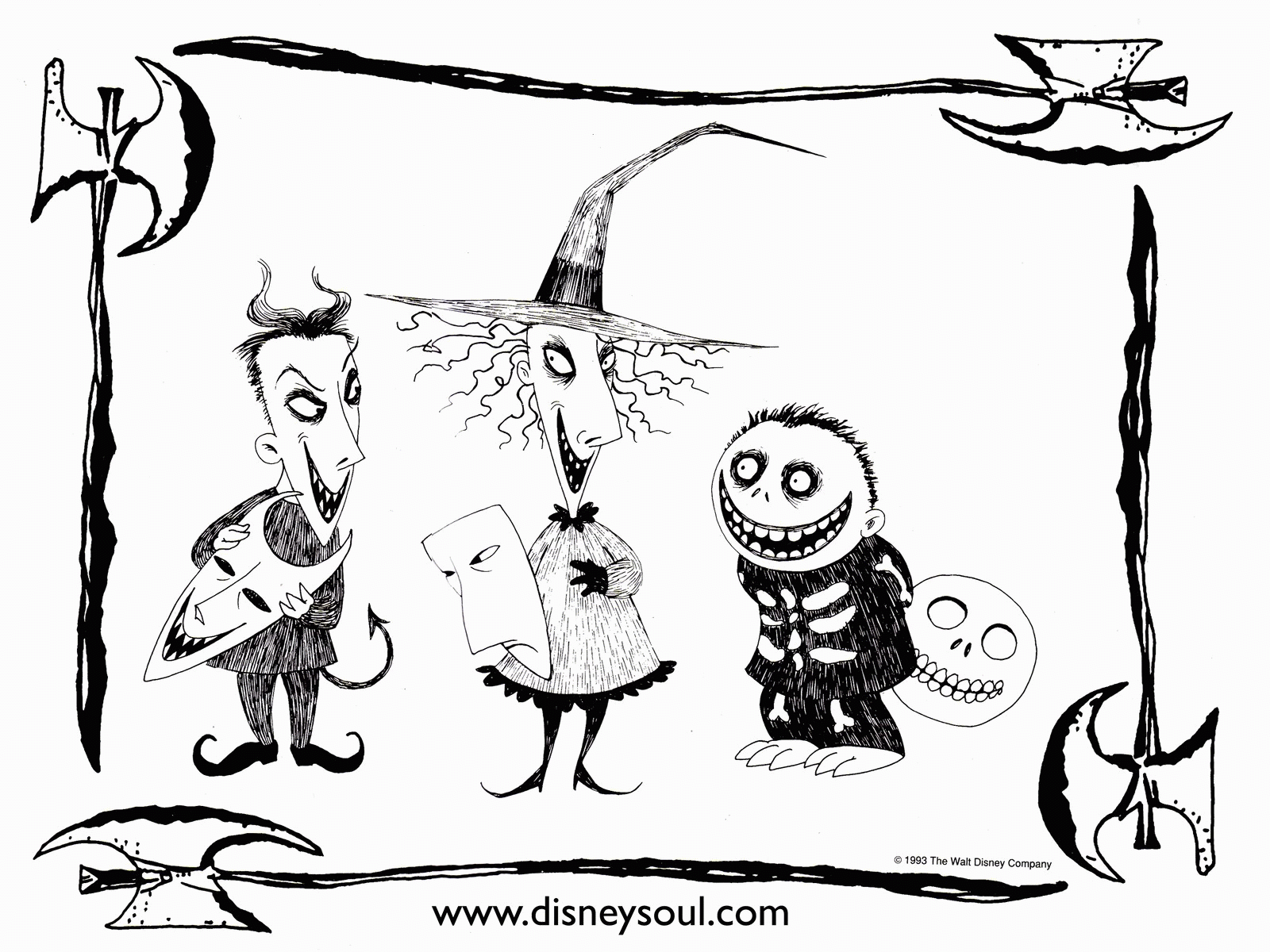 Nightmare Before Christmas Coloring Pages Kids Clip Art Library