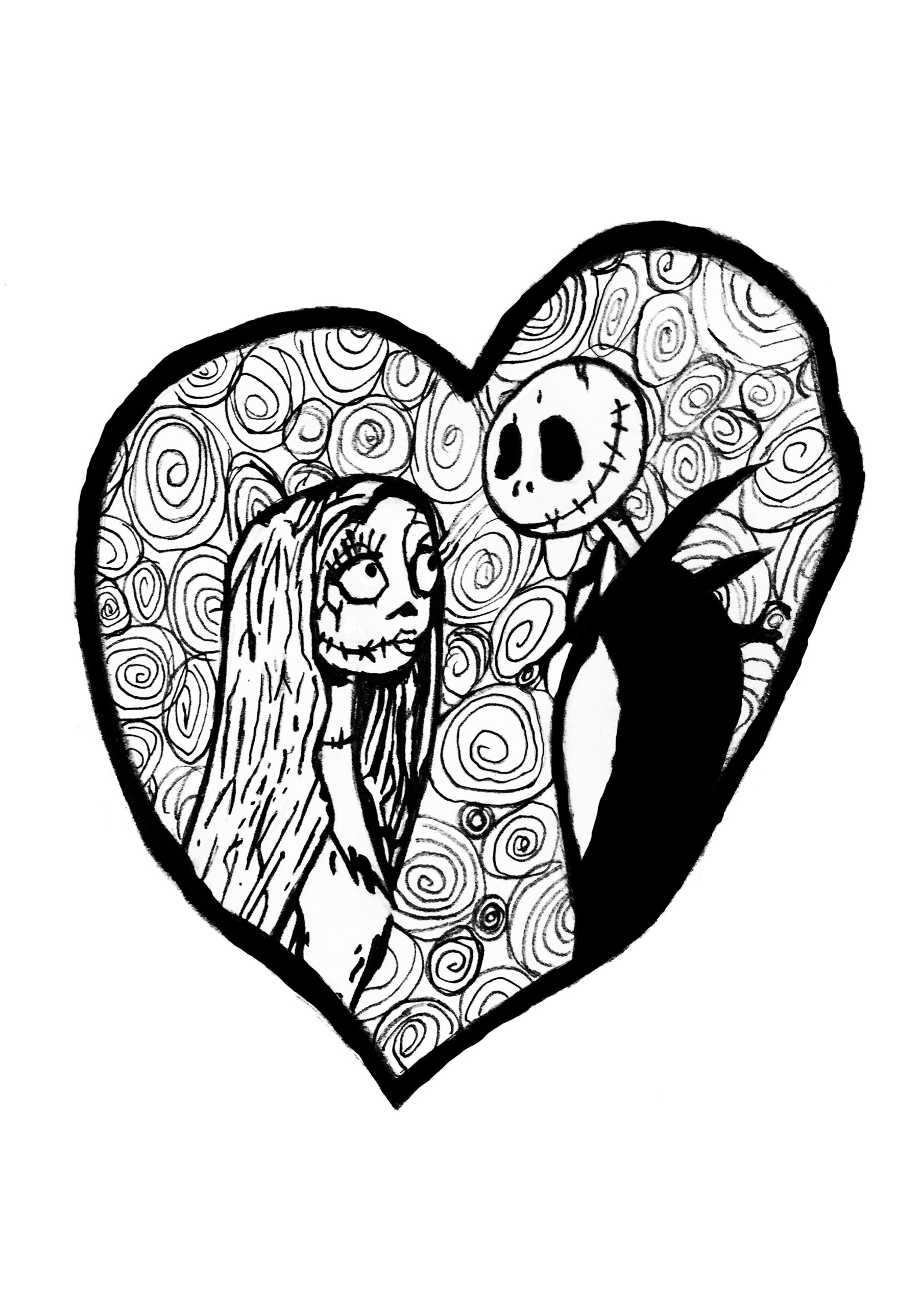 Nightmare Before Christmas Coloring Pages Printable
