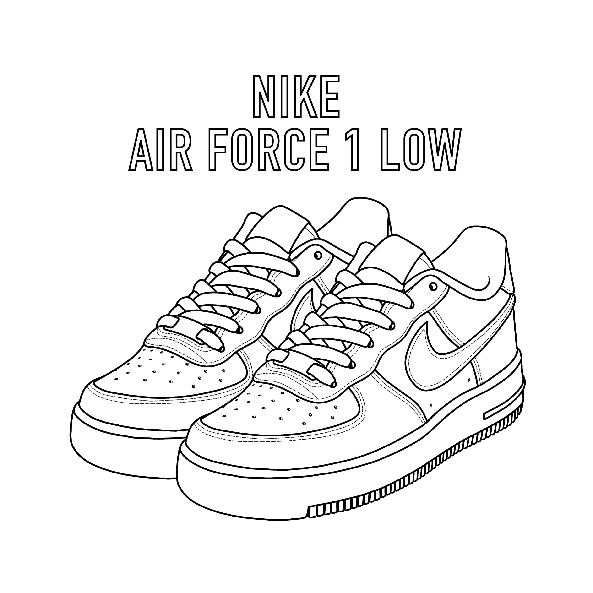 Nike Air Force 1 Coloring Pages Coloring Home Nike Air Force 1 Coloring Pages Coloring Home