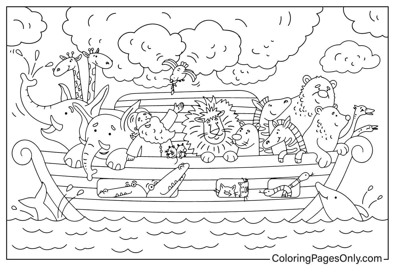 Free Printable Coloring Pages Of Noah'S Ark