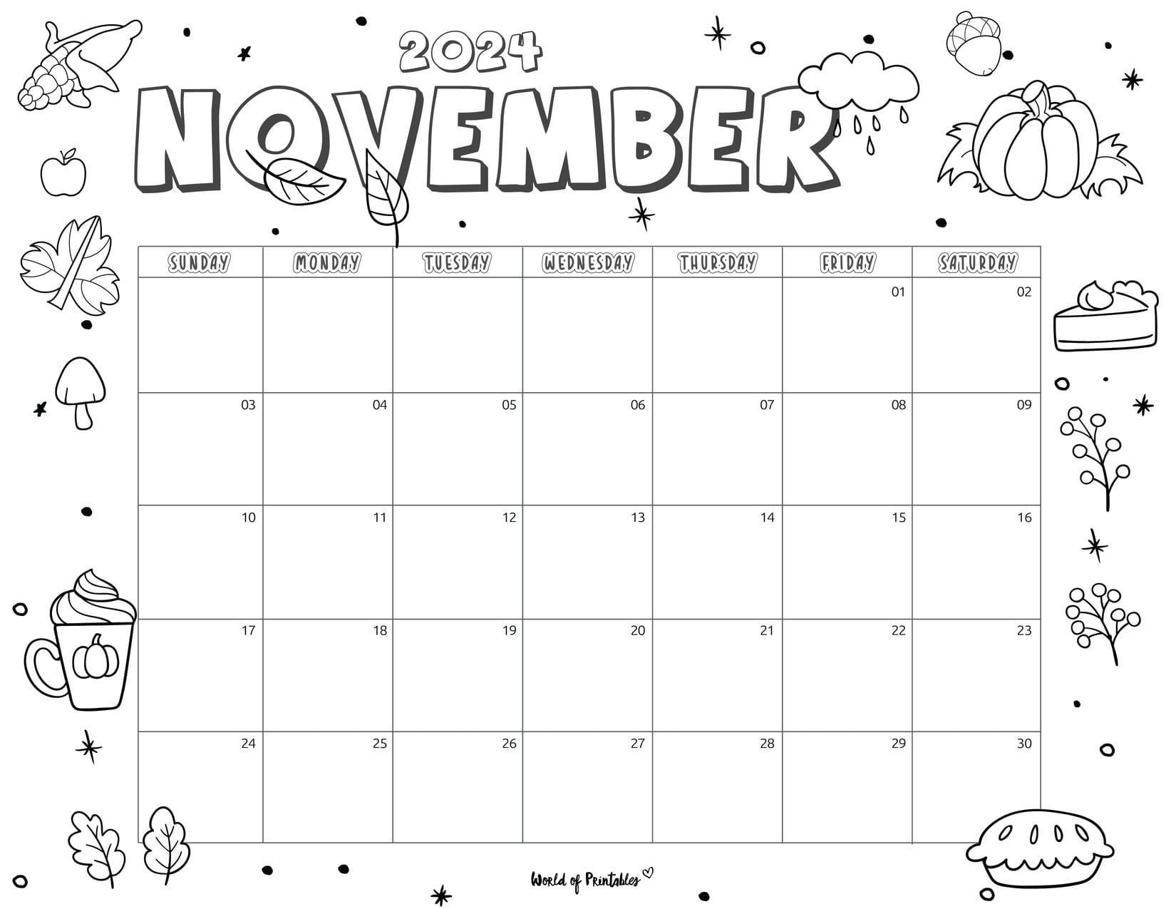 November 2024 Coloring Calendar In 2024 Coloring Calendar Free November 2024 Coloring Calendar In 2024 Coloring Calendar Free