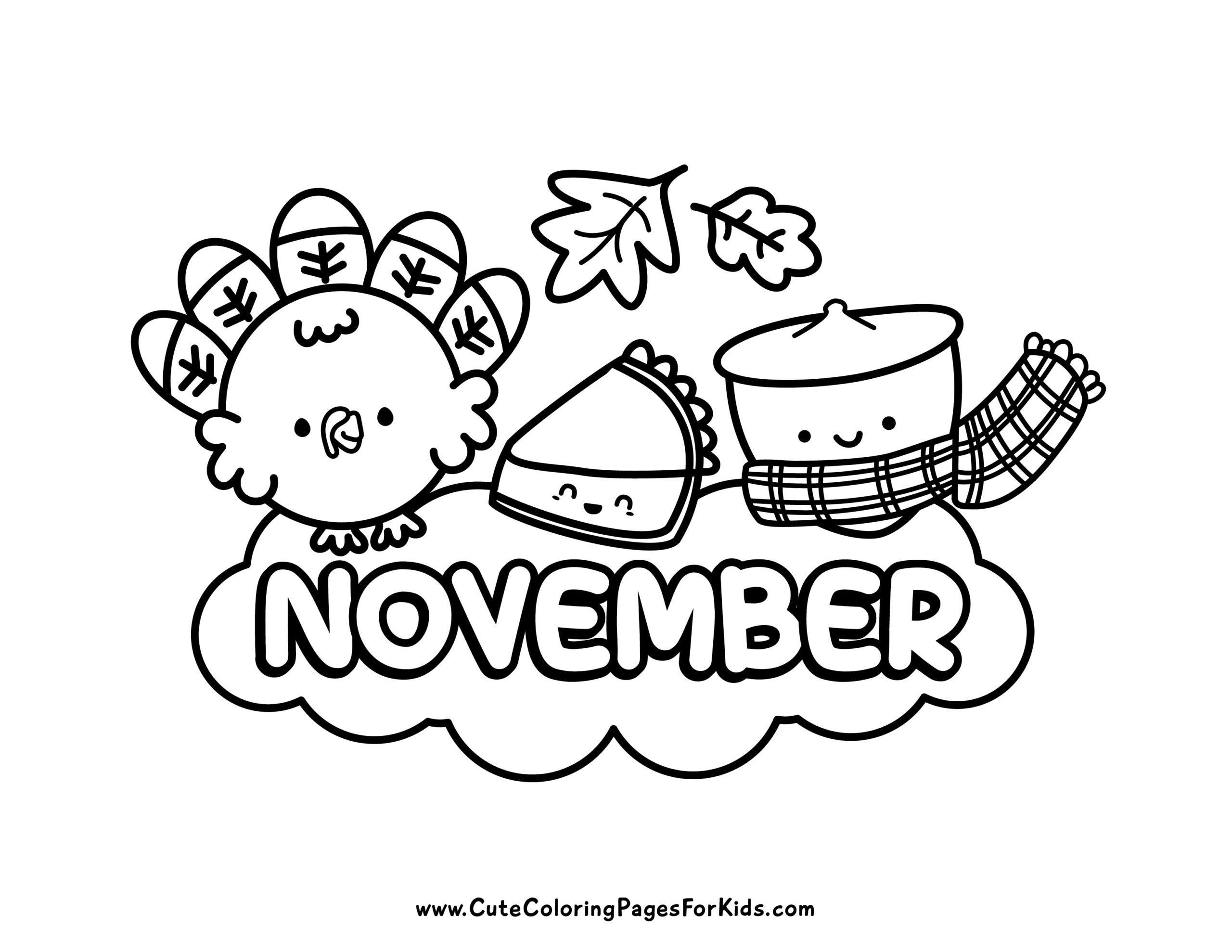 November Printable Coloring Pages November Printable Coloring Pages