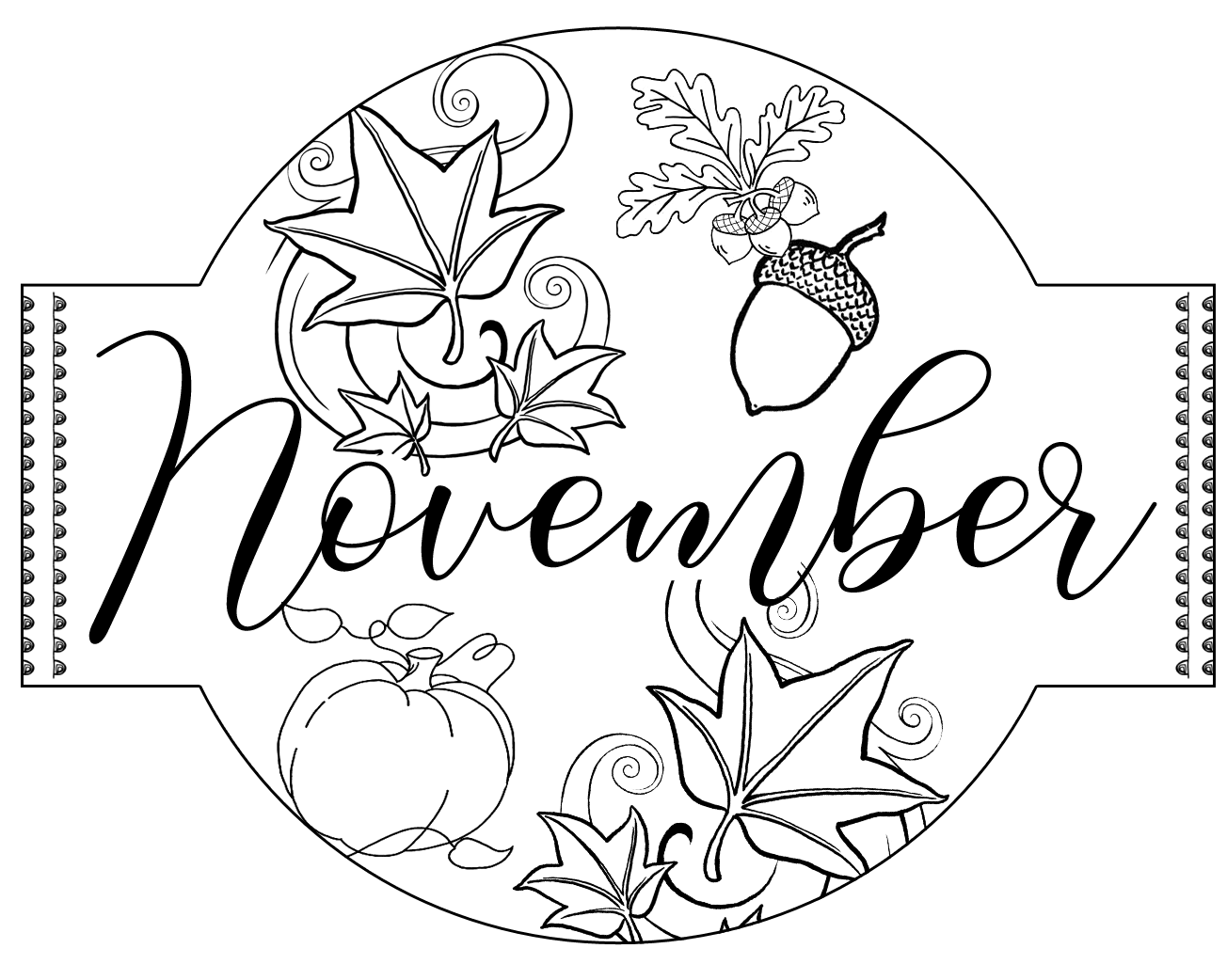 November Printable Coloring Pages November Printable Coloring Pages