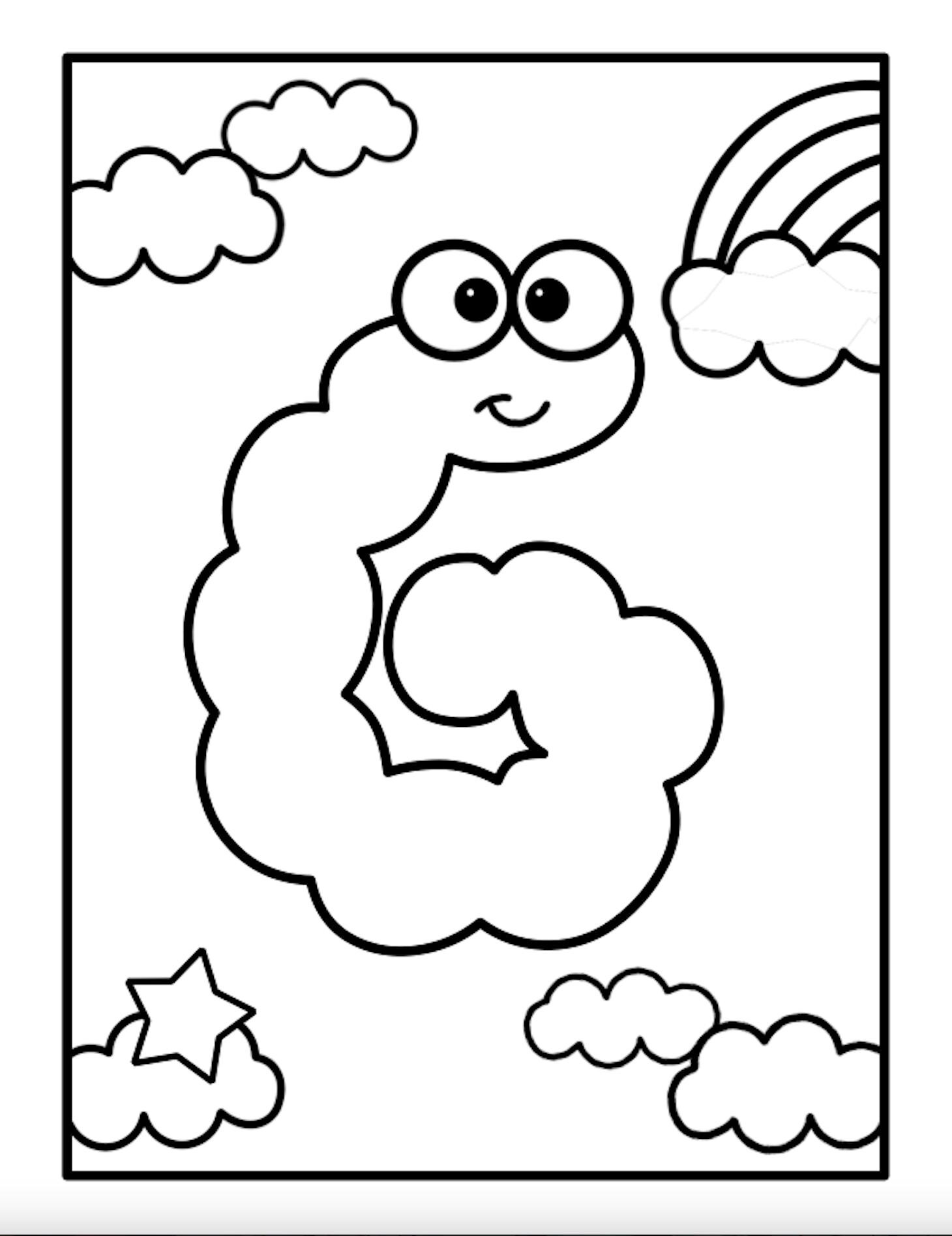 Number Cloud Printable Coloring Pages For Kids Cute Coloring Book Etsy Number Cloud Printable Coloring Pages For Kids Cute Coloring Book Etsy