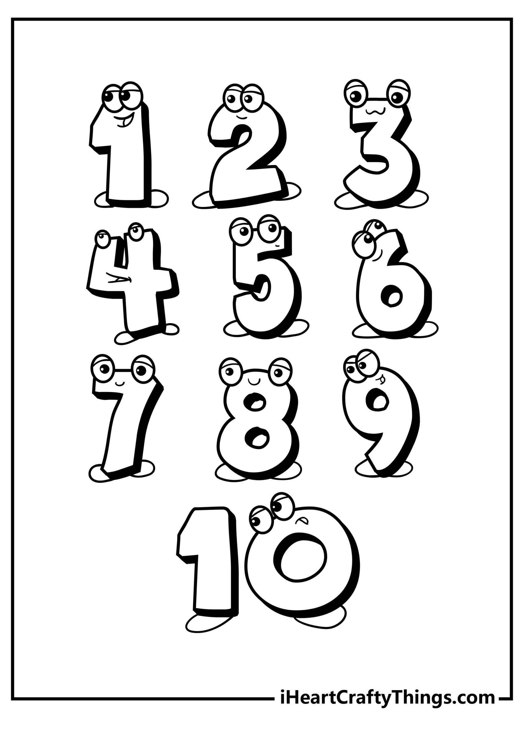 Numbers Coloring Pages Printable Numbers Coloring Pages Printable