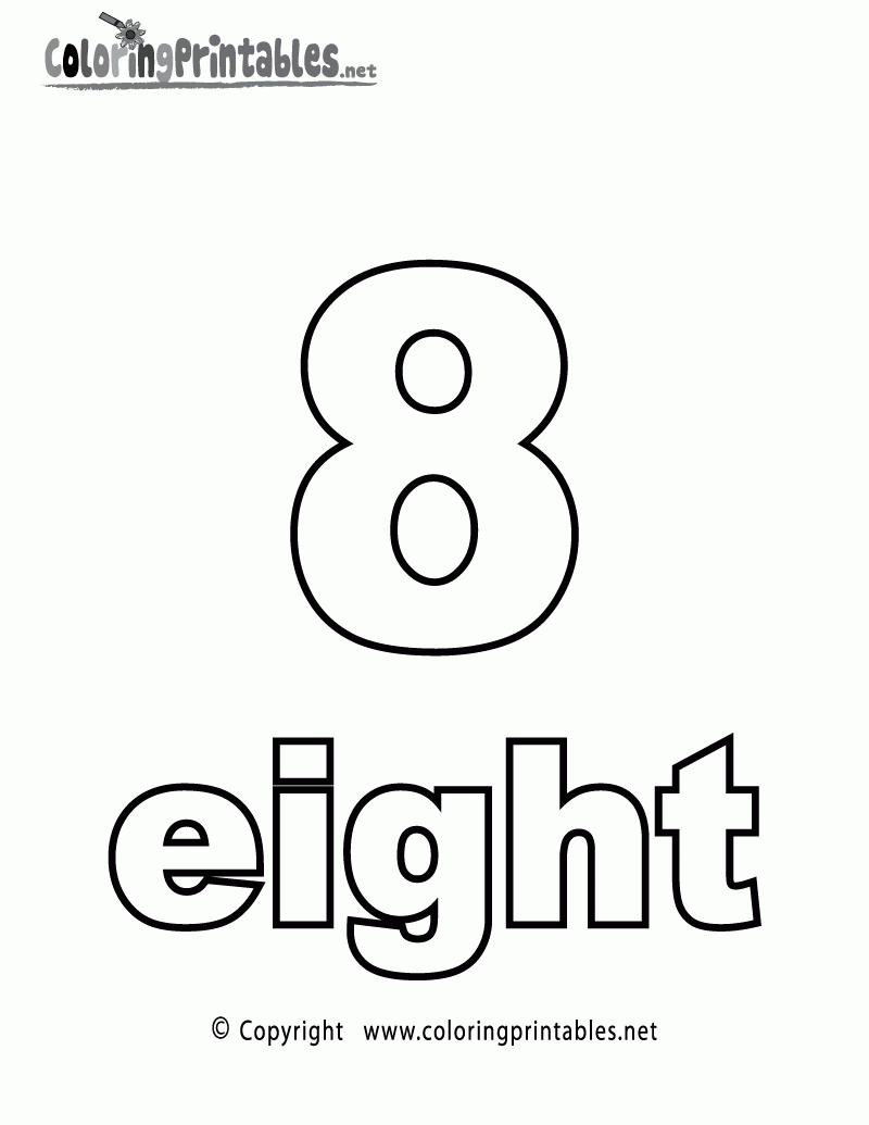 Number Eight Coloring Page A Free Math Coloring Printable Math Number Eight Coloring Page A Free Math Coloring Printable Math