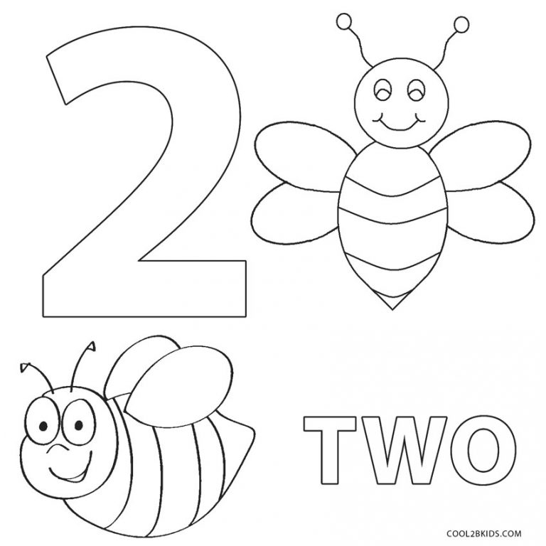 Number Two Coloring Pages For Kids Number Two Coloring Pages For Kids