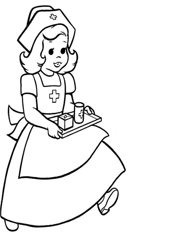 Nurse Coloring Pages Printable