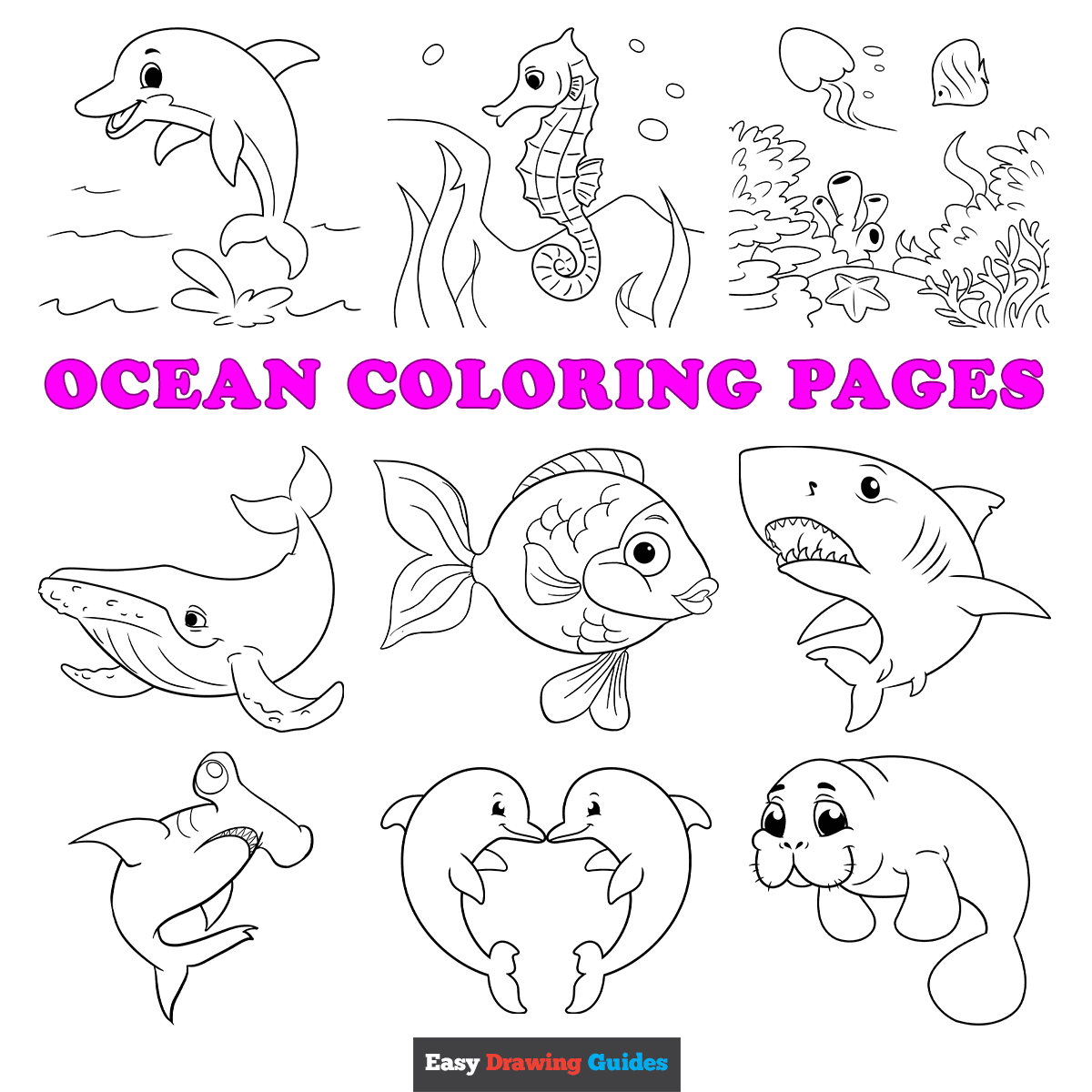 Sea Animals Coloring Pages Printable Sea Animals Coloring Pages Printable