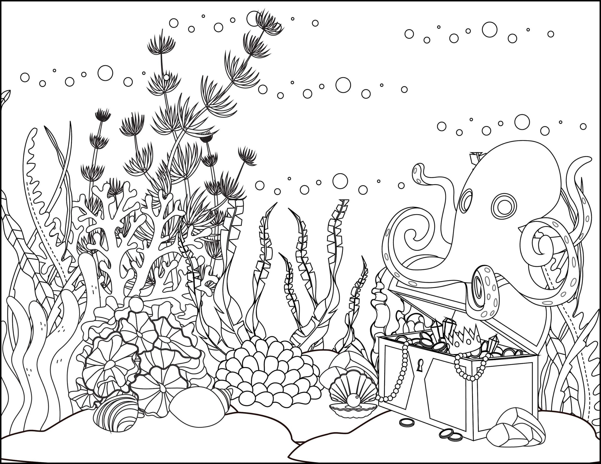 Ocean Themed Coloring Pages 10 Etsy UK