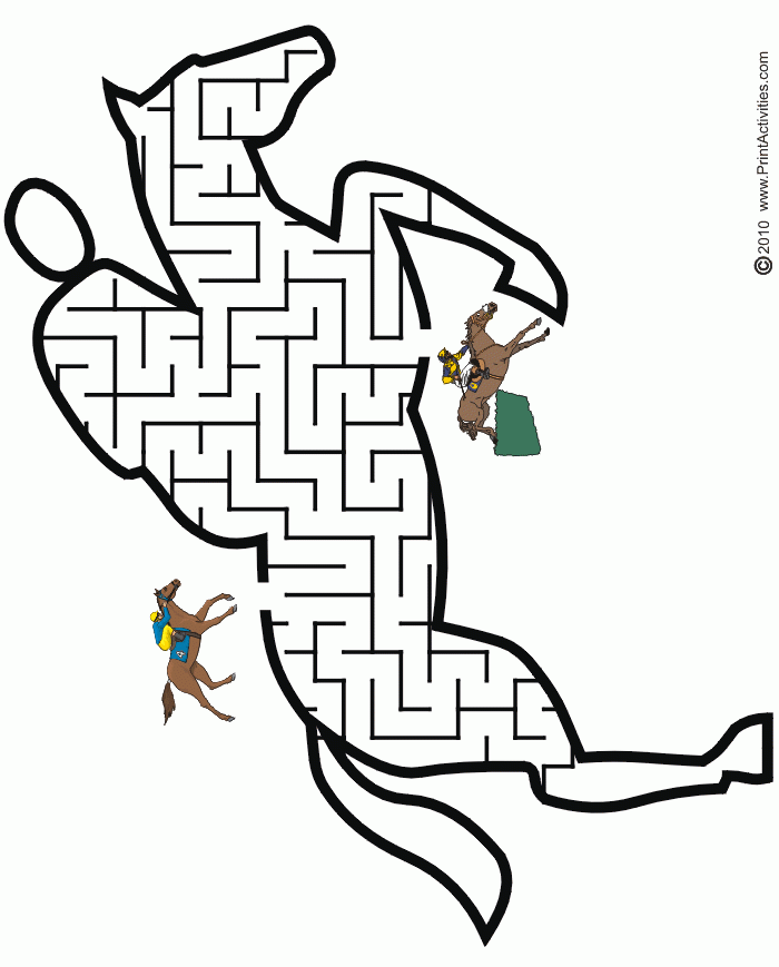 Olympic Equestrian Maze Horse Shape Derby Horse Kentucky Derby