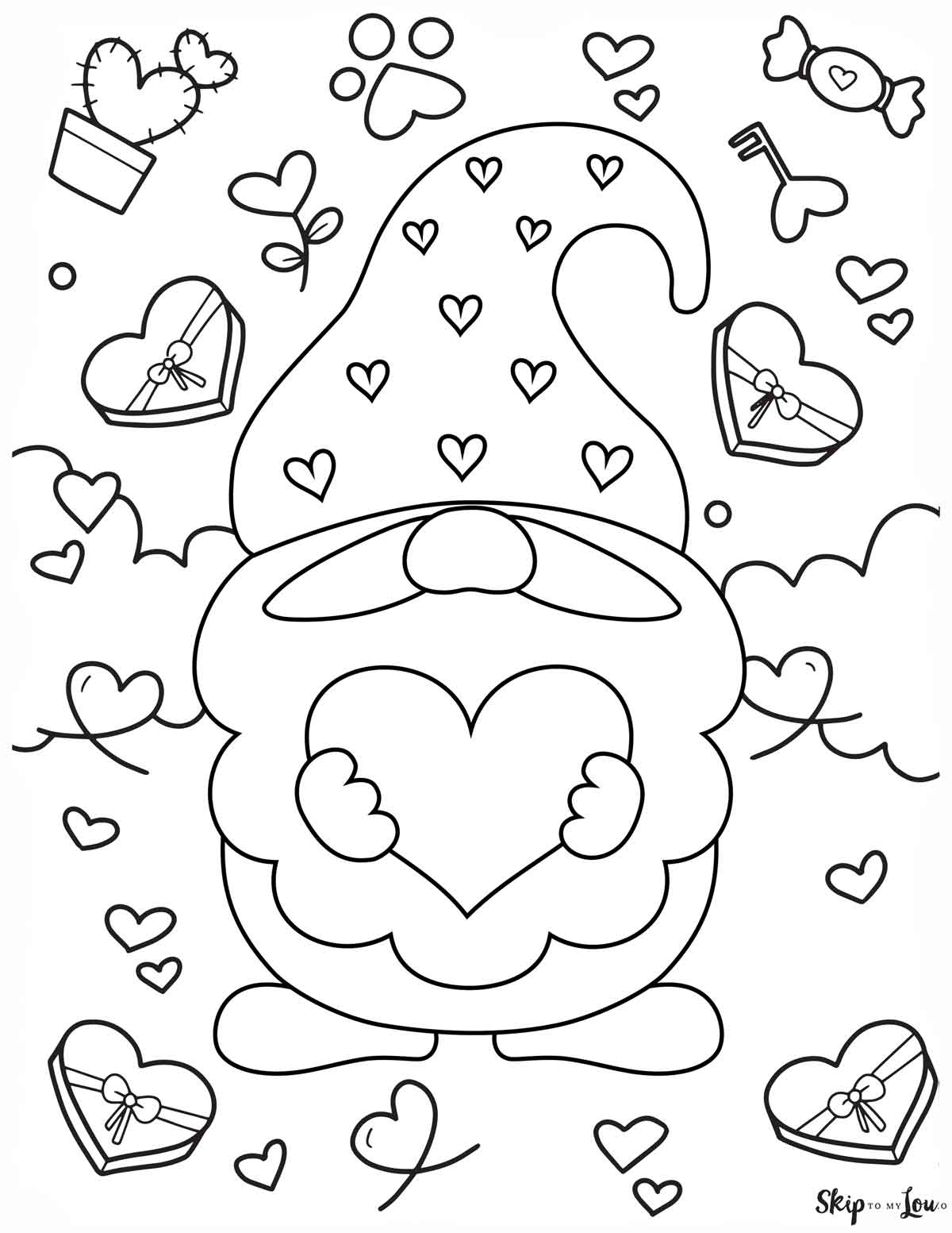 Online Valentines Coloring Pages