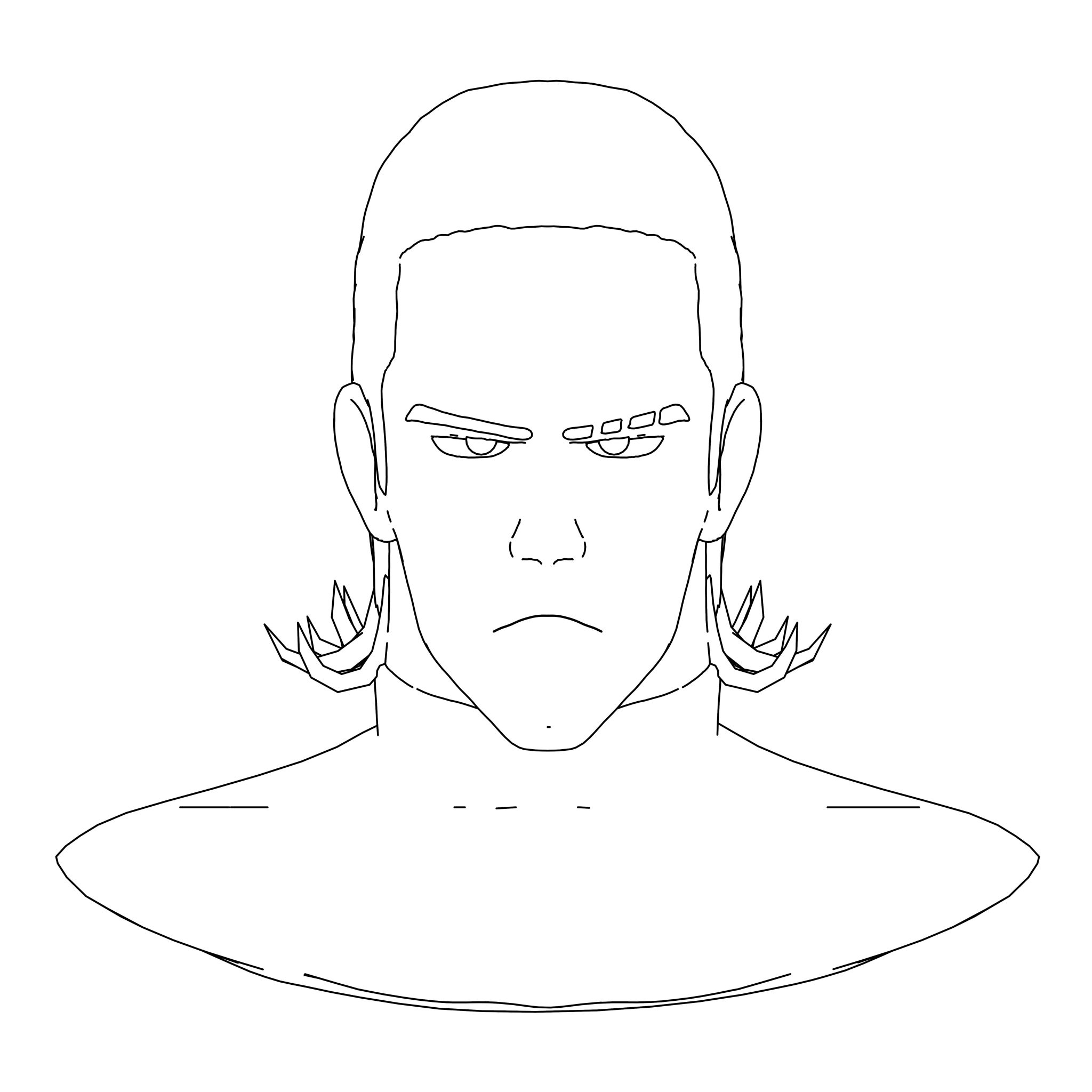 Opm King Man Face Coloring Page Wecoloringpage Opm King Man Face Coloring Page Wecoloringpage