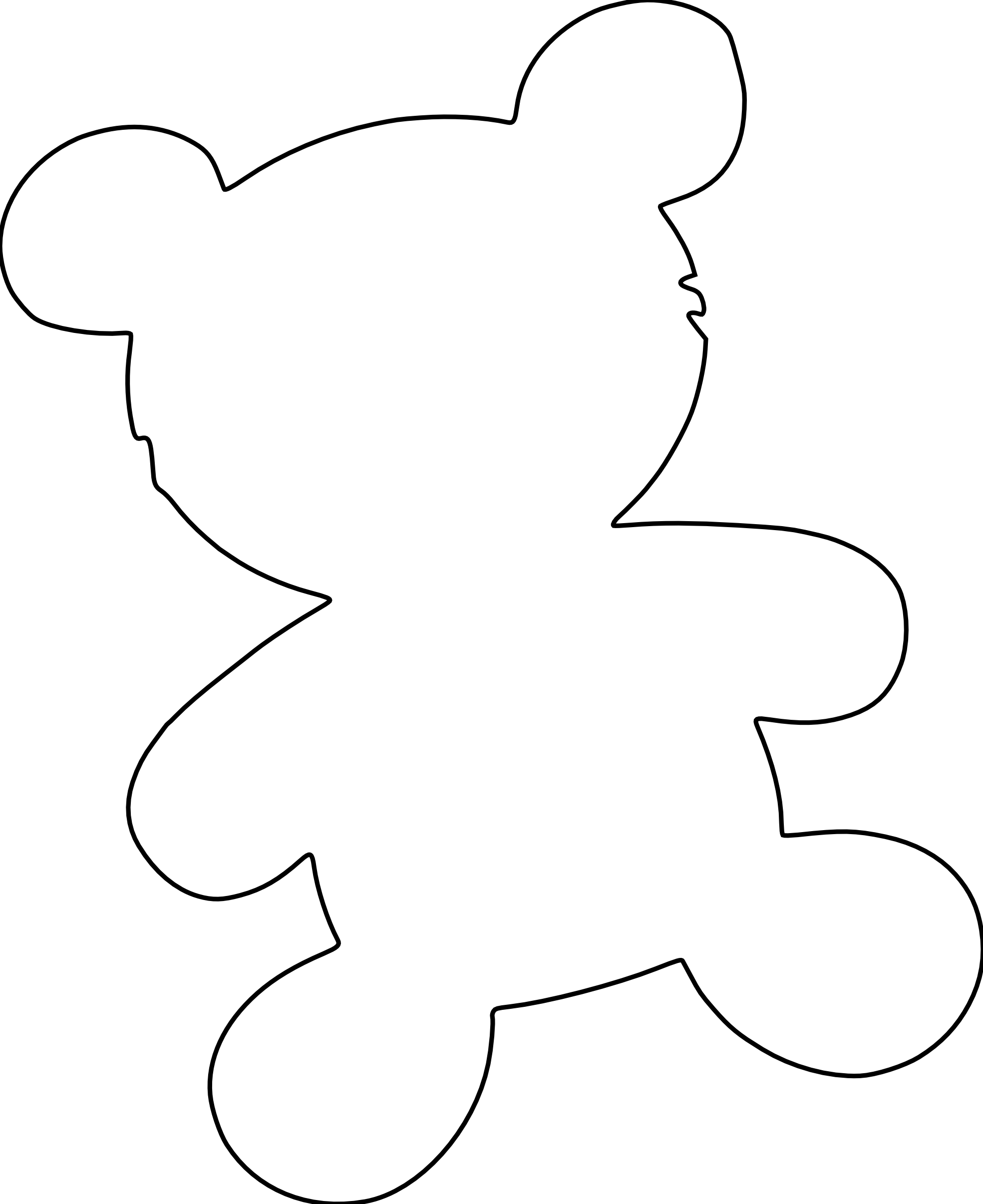 Outline Teddy Bear Clipart Black And White Clip Art Library