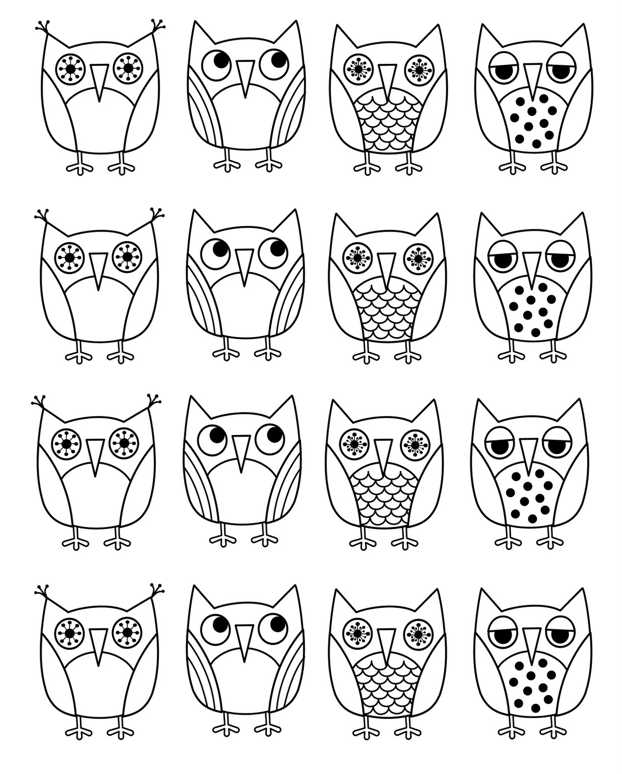 Owl Coloring Pages Free Printable Owl Coloring Pages Free Printable