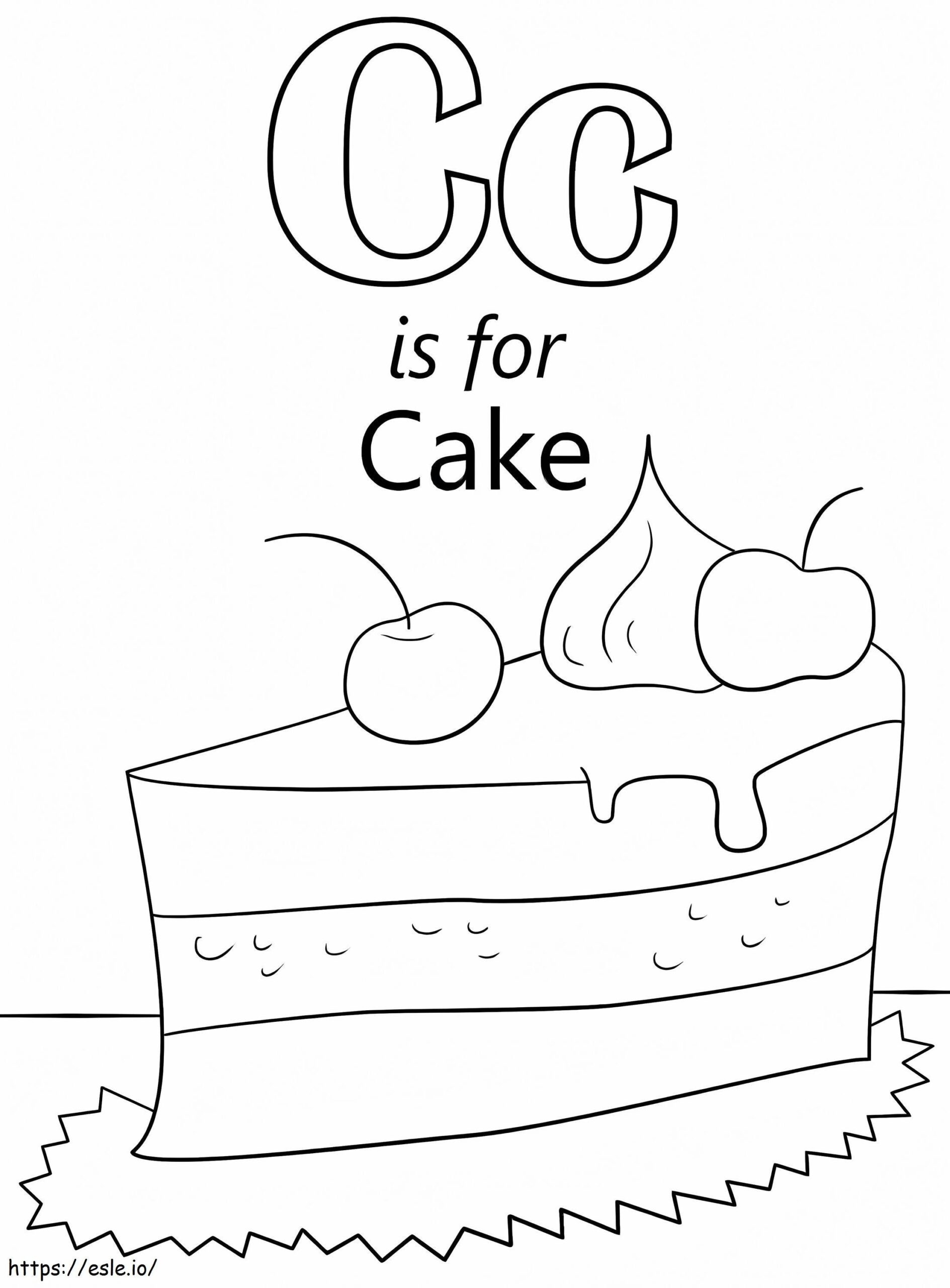 Pastel Letter C Coloring Page