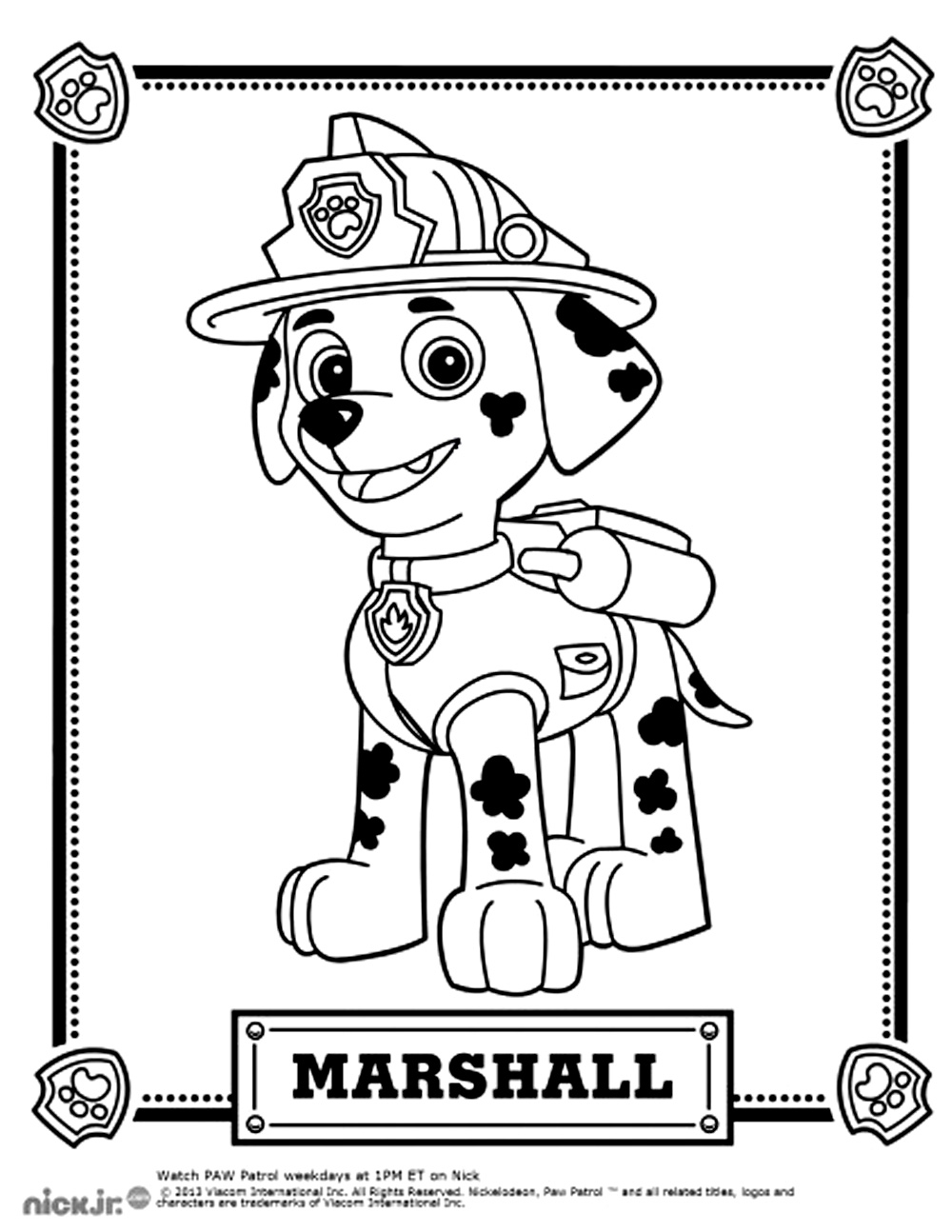 Paw Patrol Coloring Page Printable Paw Patrol Coloring Page Printable
