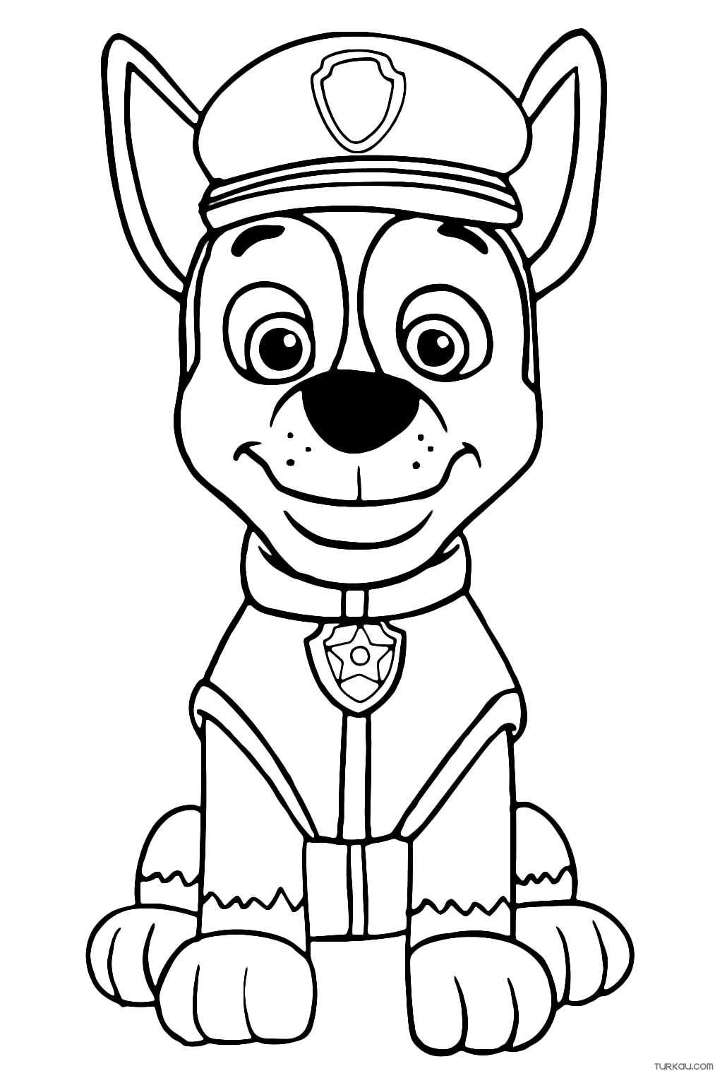 Paw Patrol Coloring Pages Chase Paw Patrol Coloring Pages Chase
