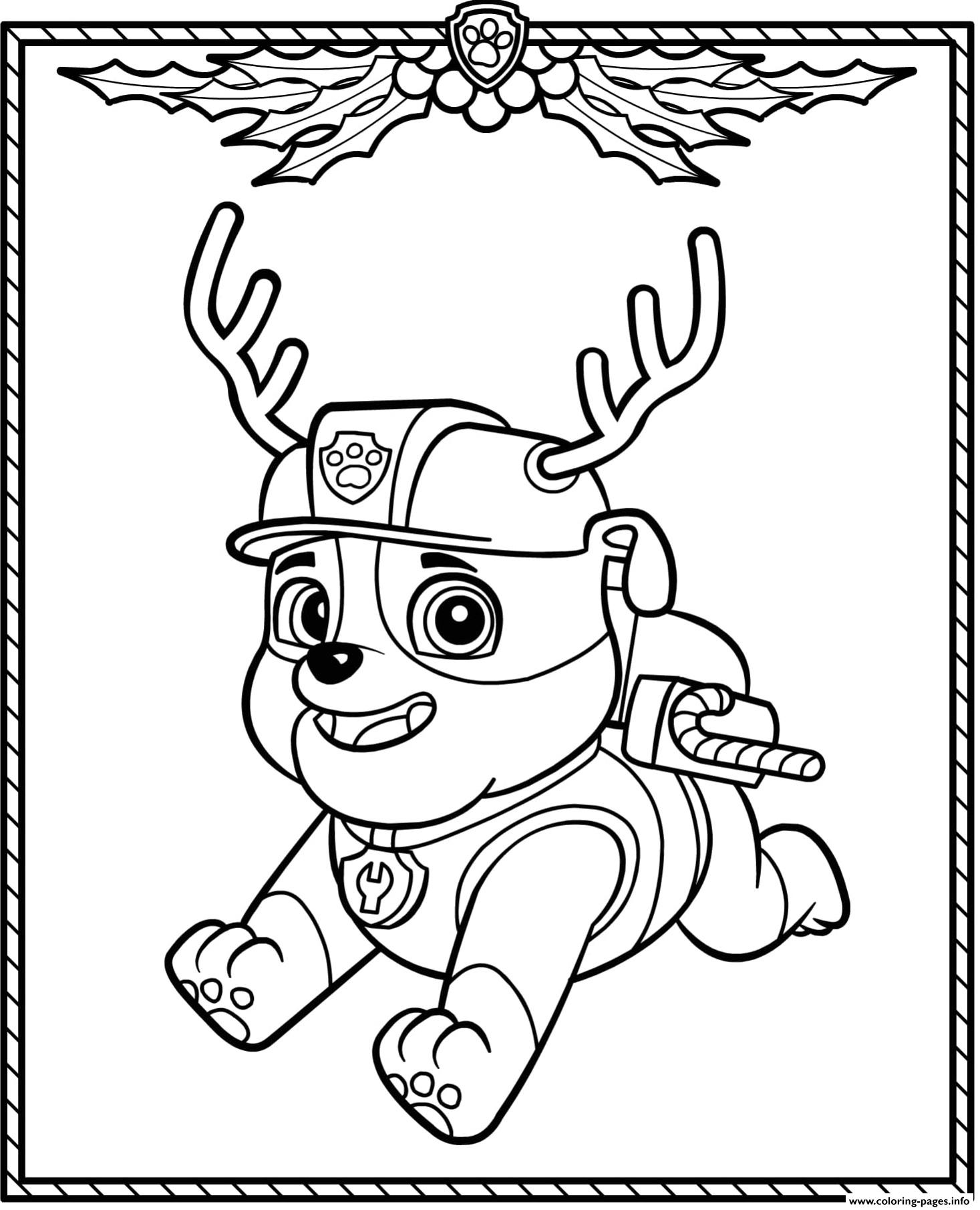 Free Printable Paw Patrol Christmas Coloring Pages Free Printable Paw Patrol Christmas Coloring Pages