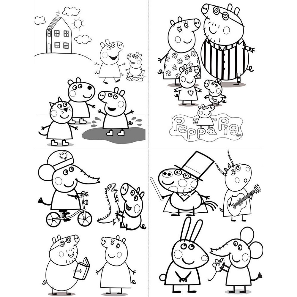 Peppa Pig Coloring Pages Printable Printable New Year Banners
