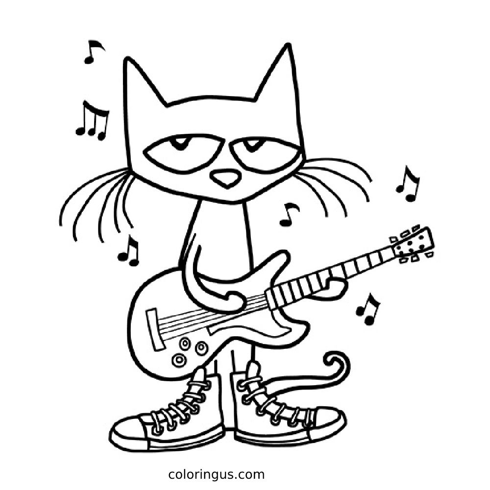 Pete The Cat Halloween Coloring Page Vrogue Co