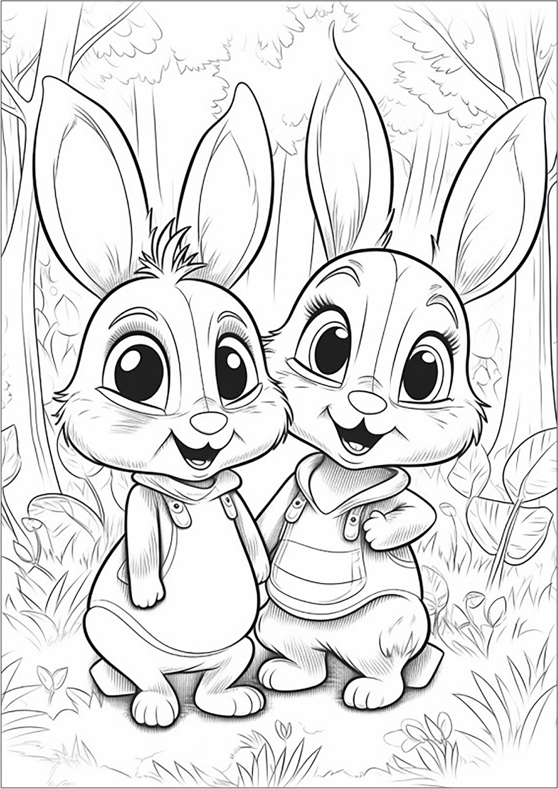 Rabbit Printable Coloring Pages Rabbit Printable Coloring Pages