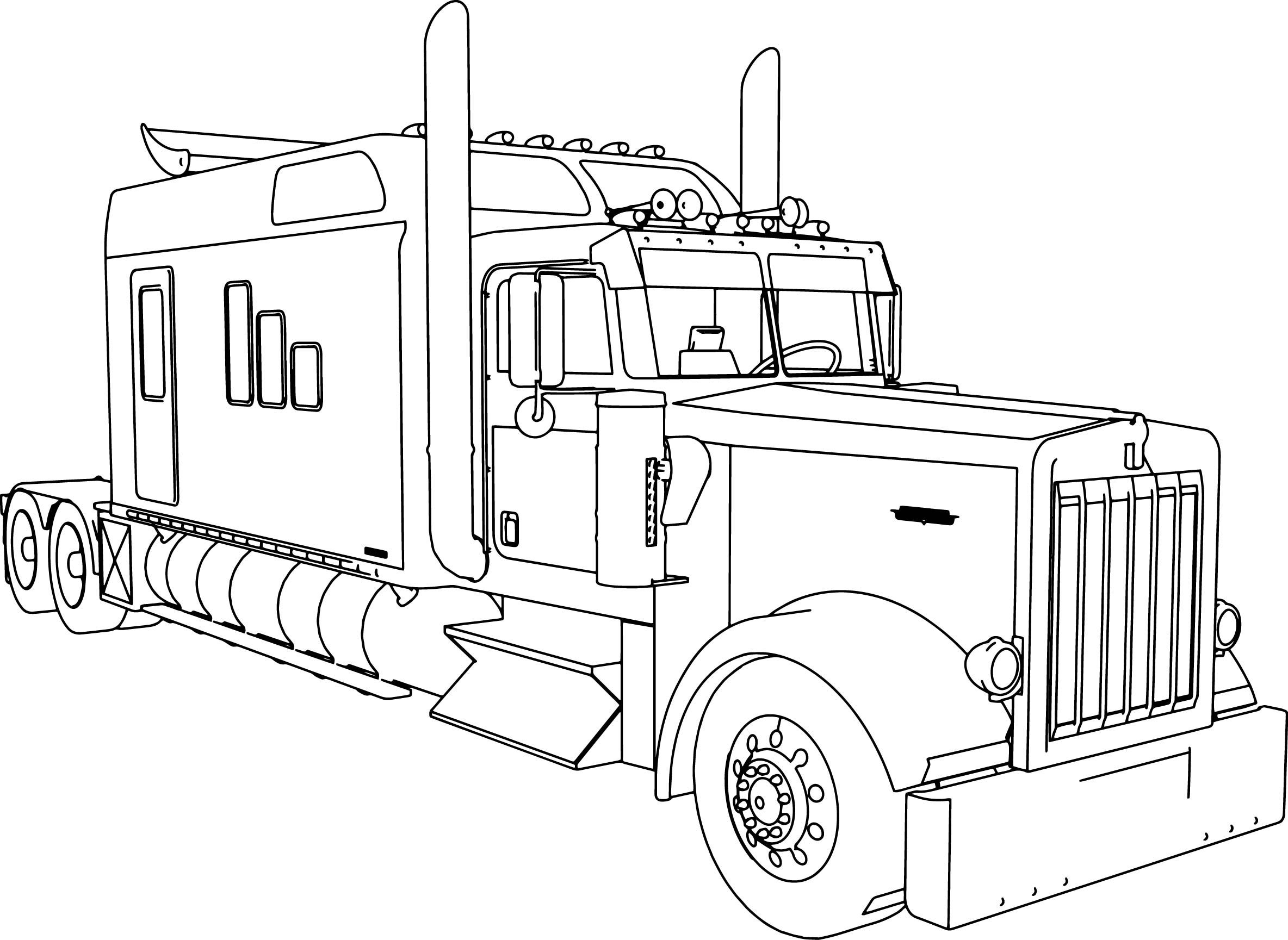 Semi Truck Coloring Pages Printable Semi Truck Coloring Pages Printable