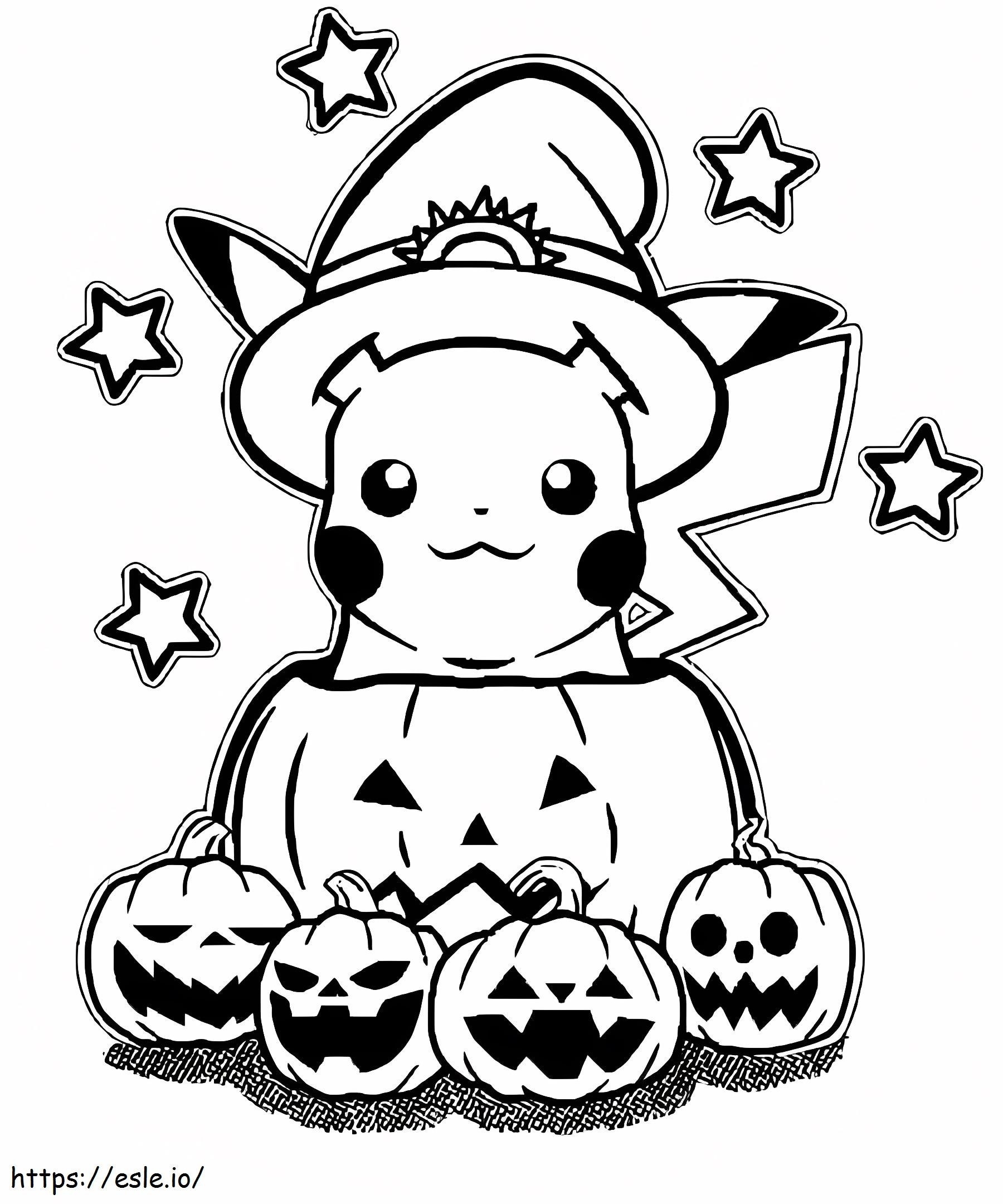 Pikachu De Halloween Para Colorear Pikachu De Halloween Para Colorear