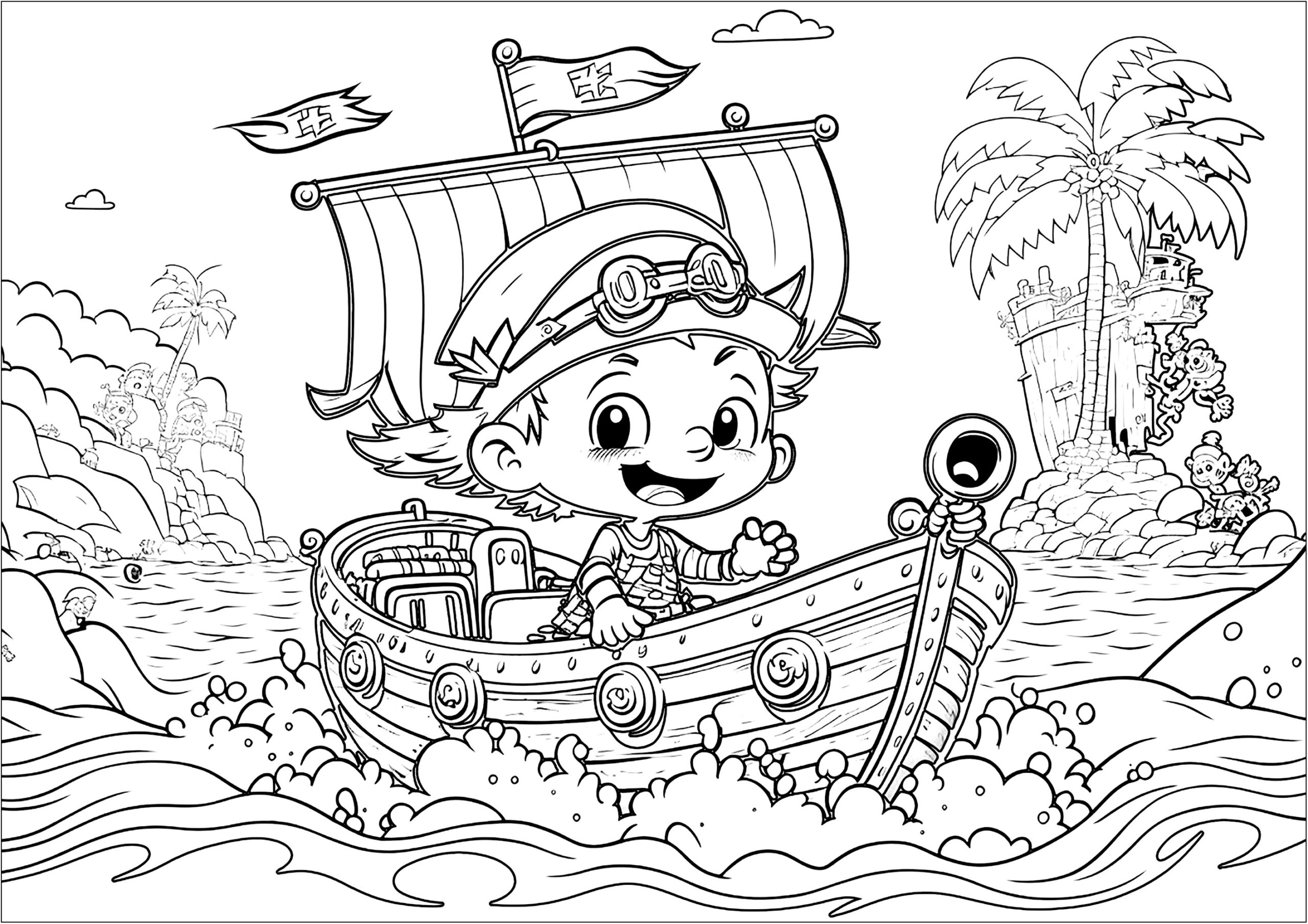 Pirate Coloring Pages Printable Prntbl Concejomunicipaldechinu Gov Co