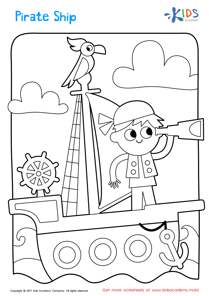Pirate Ship Coloring Page Free Printable Worksheet For Kids Pirate Ship Coloring Page Free Printable Worksheet For Kids