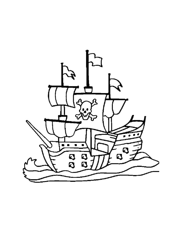 Pirate Ship Coloring Pages Pirate Ship Coloring Pages