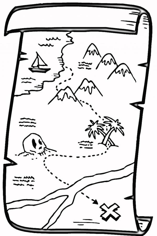 Pirate Treasure Map Coloring Pages Coloring Home Pirate Treasure Map Coloring Pages Coloring Home