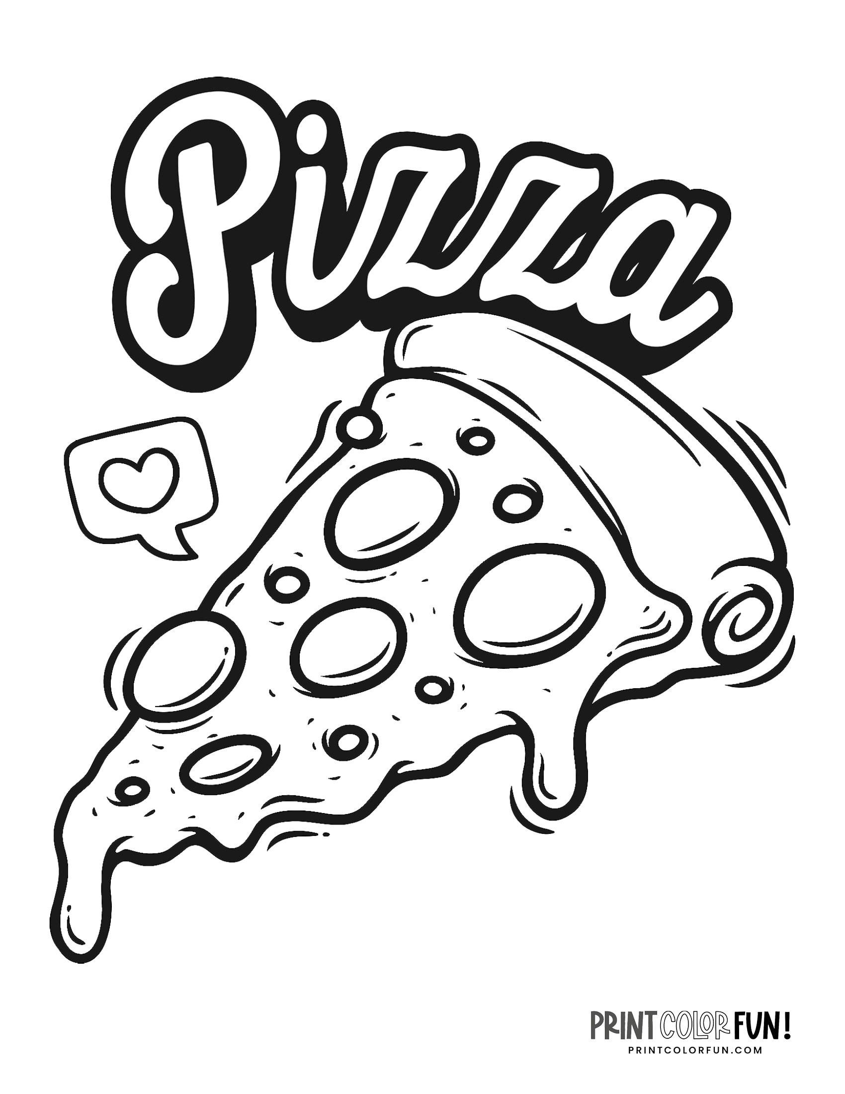 Pizza Coloring Pages Printable Pizza Coloring Pages Printable