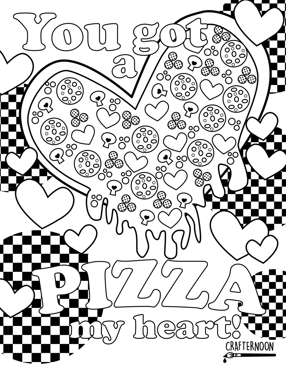 Printable Pizza Coloring Pages Printable Pizza Coloring Pages