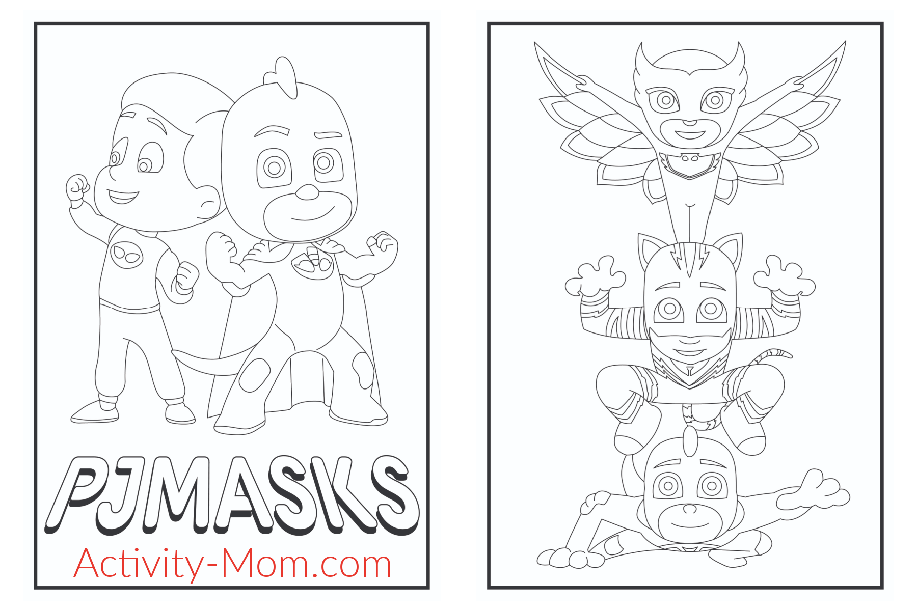 PJ Masks Coloring Pages For Kids Free Printable The 48 OFF