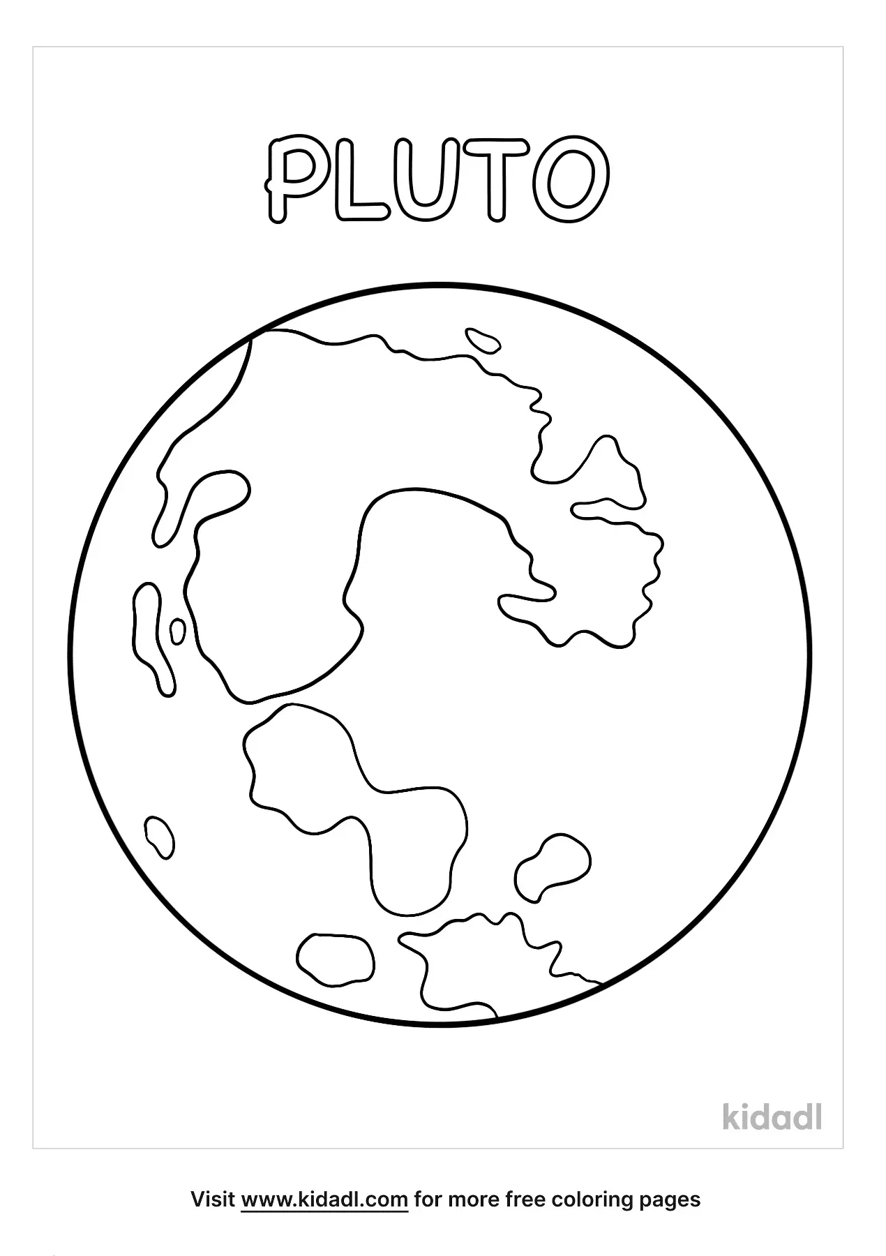 Planet Pluto Coloring Pages